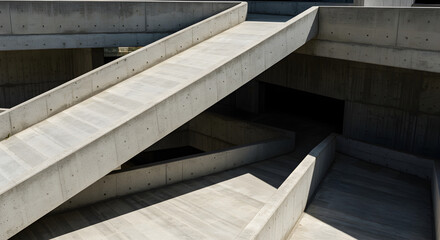 Concrete Intersections And Modern Architectural Abstraction In Stark Contrast