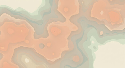 Organic Lines Background with Soft Pastel Palette for Modern Design
