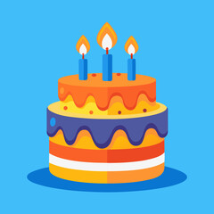 birthday cake with candles