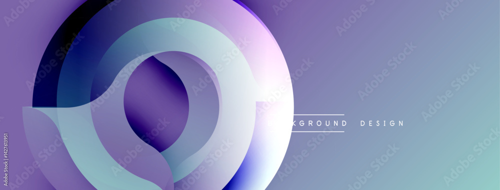 Aufkleber abstract flowing shapes create dynamic composition. soft purple, blue hues blend seamlessly. modern 