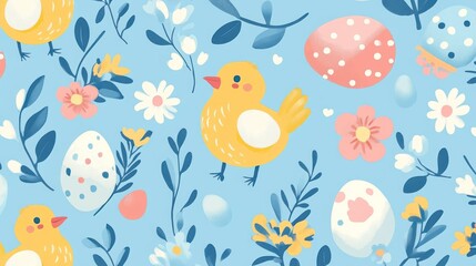 Charming Easter Chicks and Eggs: A Pastel Delight