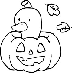 Halloween Goose Clipart – Cute Coquette Animal in Costume for Autumn Decor and Spooky Projects