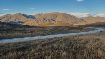 Driving through Hakatere conservation park to Erewhon station