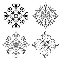 Fototapeta premium set of floral elements
