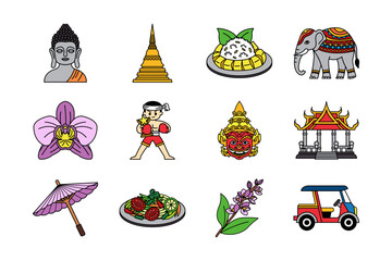 thailand culture food and thai boxing collection