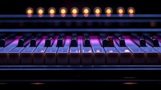 close up of piano keys
