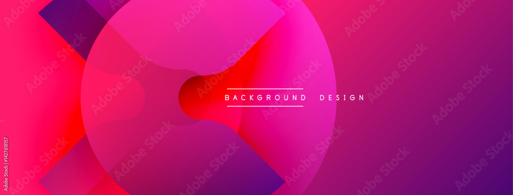 Fototapete abstract vibrant background. overlapping circles create dynamic composition. shades range from deep 