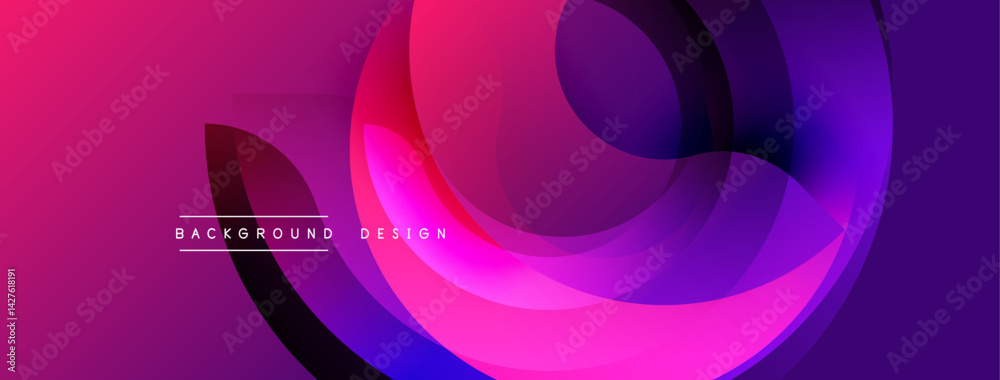 Poster abstract fluid shapes overlap, creating vibrant gradients. pink, purple, blue hues blend seamlessly.