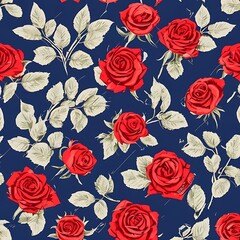 Pastel Roses Seamless Pattern