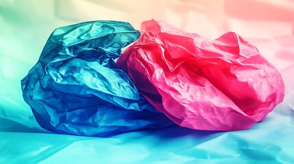 Fototapeta premium Chromatic Clusters: An Abstract Composition of Textural Forms in Vibrant Hues