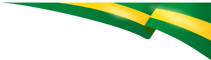 Brazil Flag Corner Border Illustration