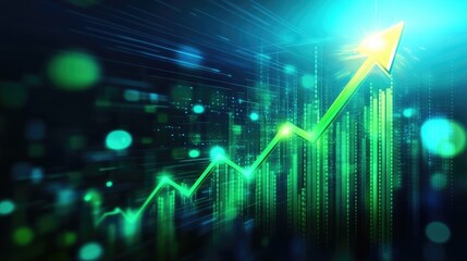 Green Arrow Soaring Financial Growth Chart.