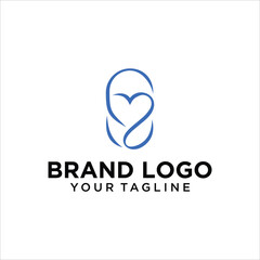 capsule love outline logo vector
