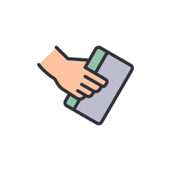 Card payment colored icons, minimalist vector illustration ,simple transparent graphic element .Isolated on white background