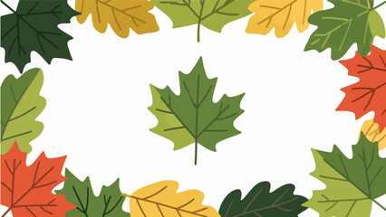 Maple leaf vector pattern, enclosing a border.