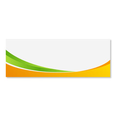 Abstract background green orange banner presentation elegant half