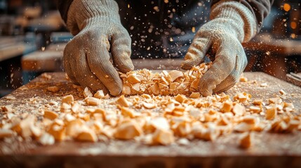 Close up of a person s hands kneading and preparing homemade dough on a floured surface ready to be baked into bread pizza or other delicious culinary treats