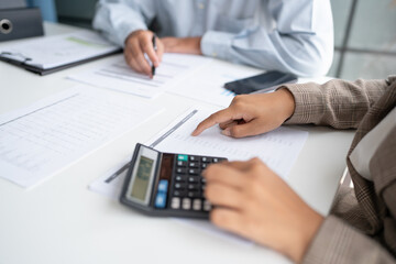 business man Auditor or internal revenue service staff checking annual financial statements company Audit &nbsp;Accounting tax.