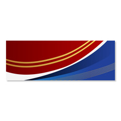 Abstract background blue red gold banner presentation elegant full