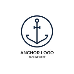 Obraz premium Anchor Logo Graphic Design Vector