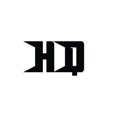 HQ monogram logo design letter text name symbol monochrome logotype alphabet character simple logo