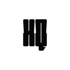 HQ monogram logo design letter text name symbol monochrome logotype alphabet character simple logo