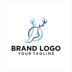 foot spa relaxation logo vector