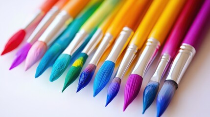 Fototapeta premium Paint Art. Artist's Brushes for Colorful and Artistic Painting Background