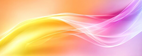 Obraz premium Elegant Abstract Waves in Soft Colors. Gentle flowing form in pastel tone create serene digital artwork perfect backdrop for website design promote calm mood enhance visual appeal