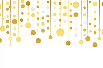 Gold circles and lines on white background