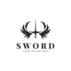 Shield Sword Guardian Logo Template