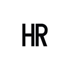 HR monogram logo design letter text name symbol monochrome logotype alphabet character simple logo