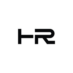 HR monogram logo design letter text name symbol monochrome logotype alphabet character simple logo