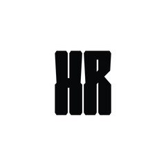 HR monogram logo design letter text name symbol monochrome logotype alphabet character simple logo