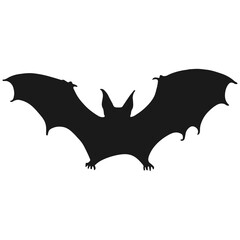 Flying Bat Silhouette – Halloween Animal Vector Illustration