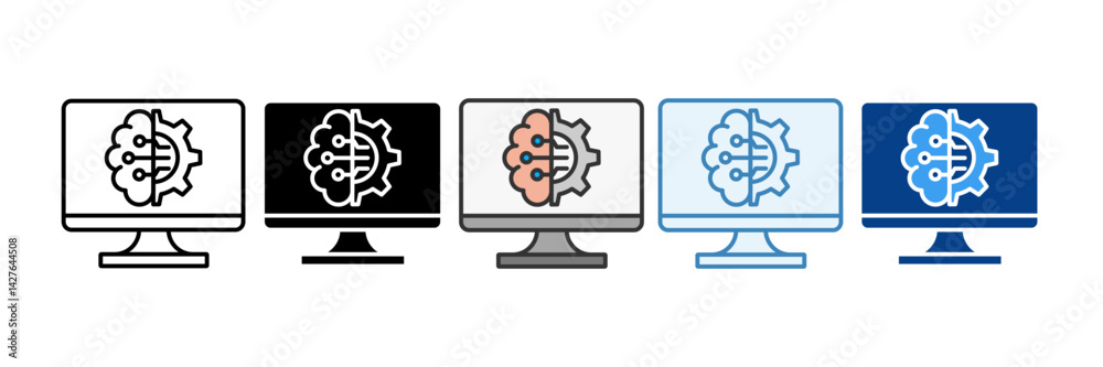 Wall mural it engineering icon element for design