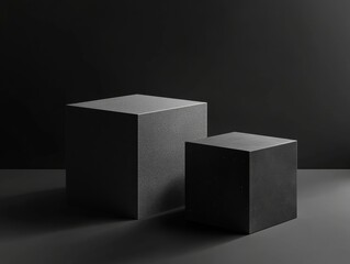 Dark Gray Cubes, Display Platform, Studio, Product Showcase