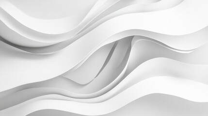Obraz premium Abstract white wavy shapes