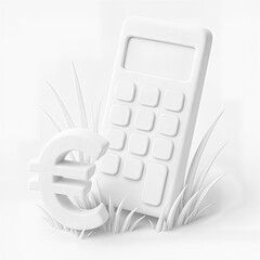 Financial icon representing budgeting and calculations in a minimalistic style suitable for modern designs