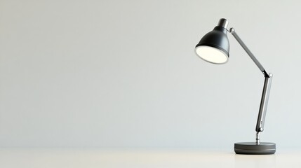 Modern desk lamp against a plain backdrop