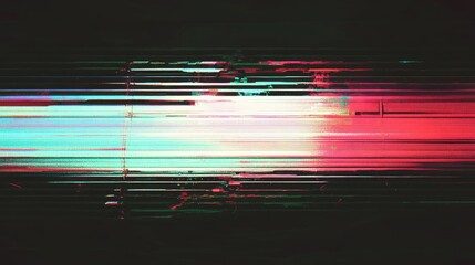 Glitch Art Abstract Digital Stripes with Cyberpunk Texture.