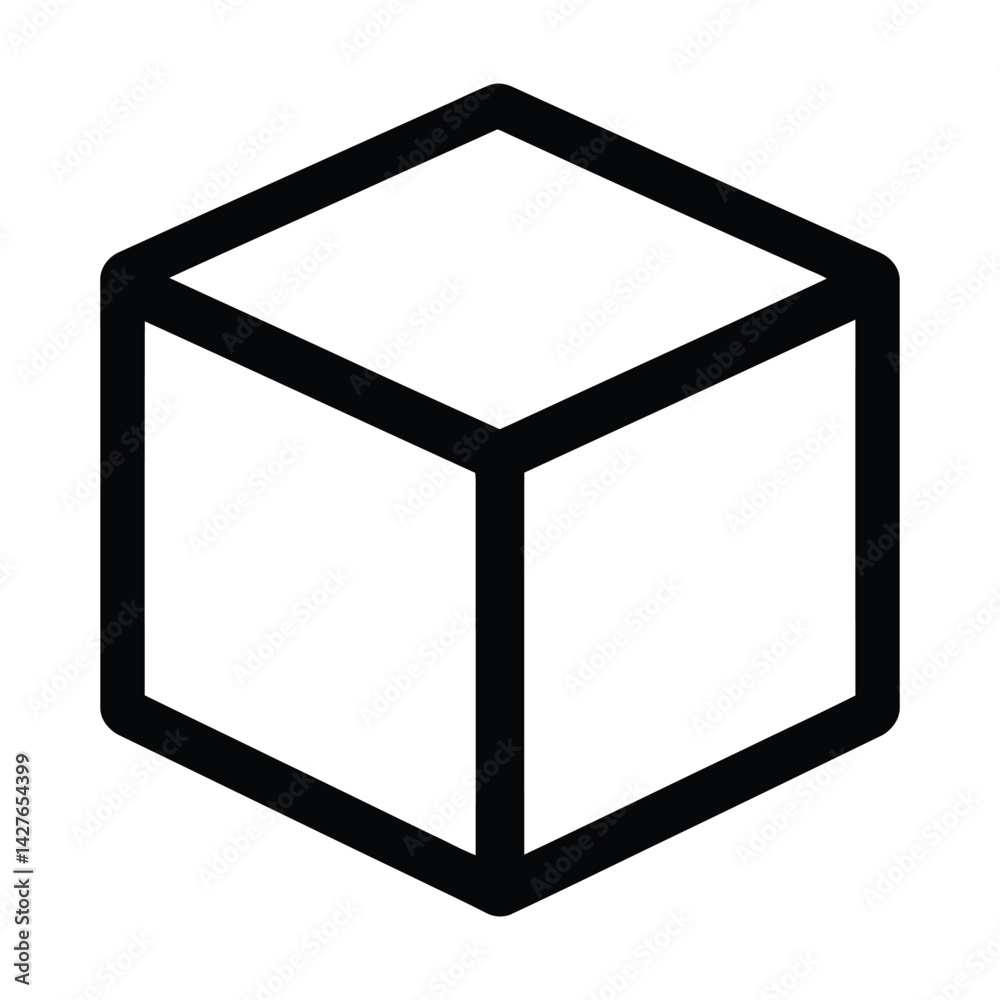 Fototapete cube icon vector image. can also be used for material design. suitable for use on web apps, mobile a