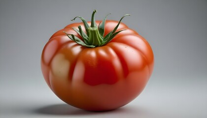 A perfectly ripe, red tomato, ready to be used in a delicious and healthy meal.