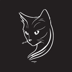 Cat   simple icon. Vector ICON all icon Viktor