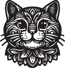 Cat   simple icon. Vector ICON all icon Viktor