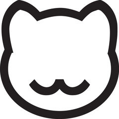Cat   simple icon. Vector ICON all icon Viktor