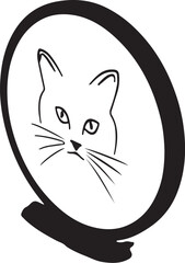 Cat   simple icon. Vector ICON all icon Viktor