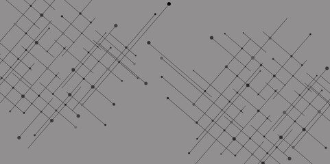 Vector creative idea of modern design with abstract geometric background. Dark black vector background with straight lines. Horizontal template with chaotic lines. Abstract line or strokes with dots.