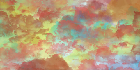 Abstract watercolor background. Watercolor background with pink and yellow color. Abstract Colorful background with space and watercolor design in illustration Orange red fiery golden brown background