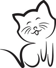 Cat   simple icon. Vector ICON all icon Viktor